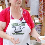 Judy Harden making squirrel pot pie